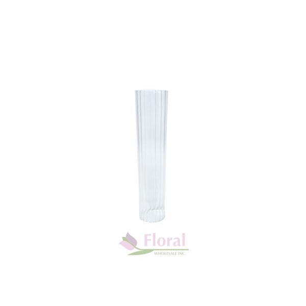 Glass Ribbed Hurricane Sleeve 10 Tall X 2 1 5 Diameter Potomac Floral Wholesale